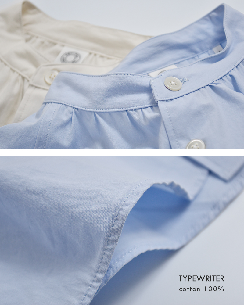 ORCIVAL(オーチバル・オーシバル)コットンタイプライターラグランバンドカラーシャツor-b0320otd