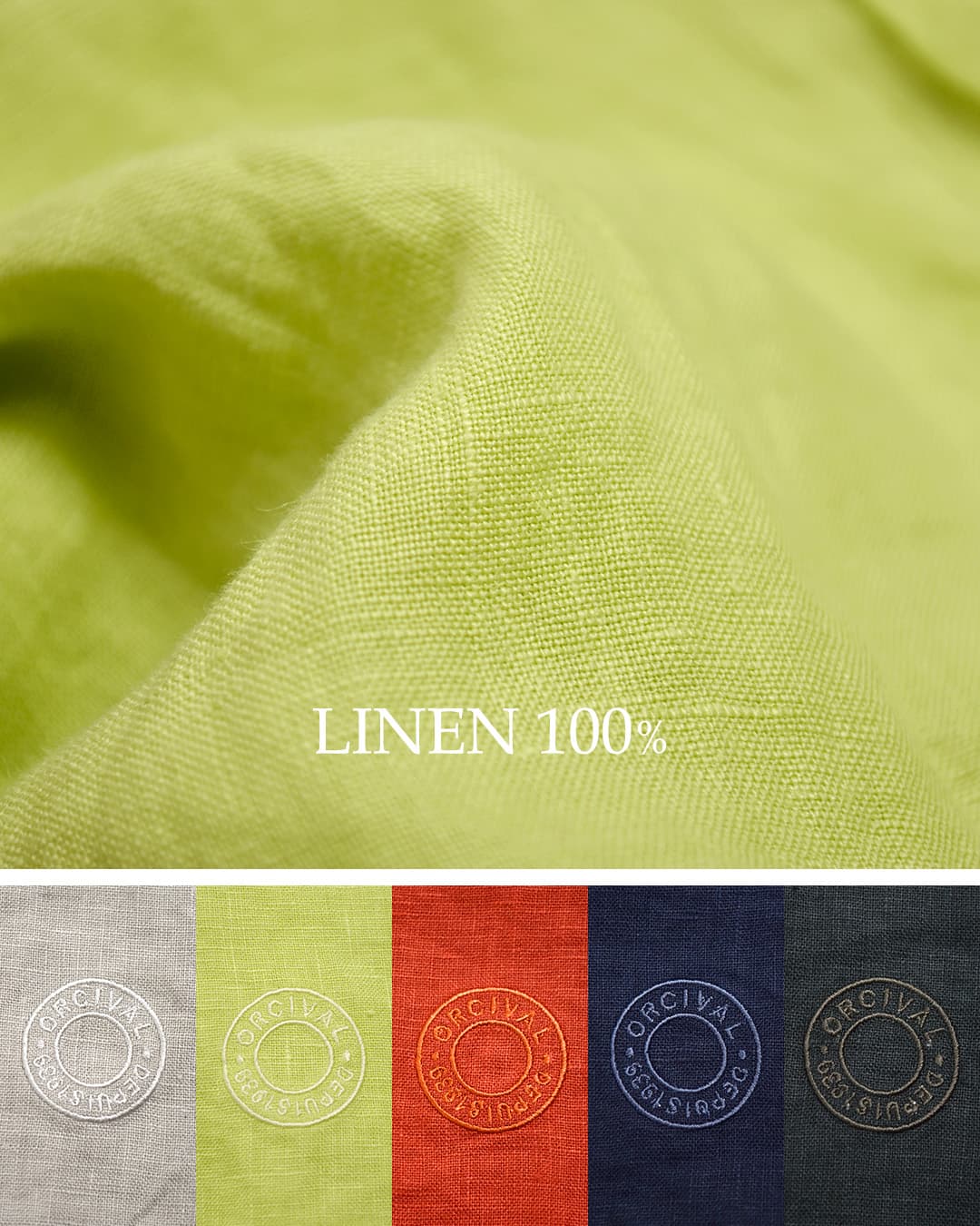 ORCIVALリネン フレンチスリーブ シャツ or-b0360ylm-26ss