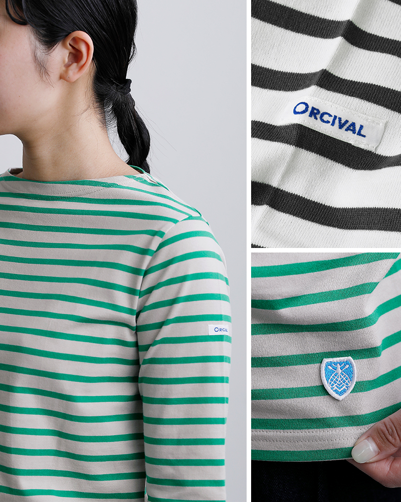 ORCIVAL(オーチバル・オーシバル)40/2ジャージー ボートネック ハーフスリーブ プルオーバー or-c0136bfj-26ss