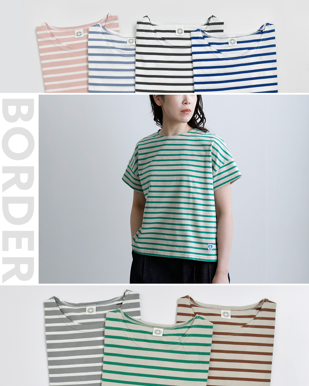 ORCIVAL40/2ジャージー ボートネック ショートスリーブ プルオーバー or-c0335bfj-26ss