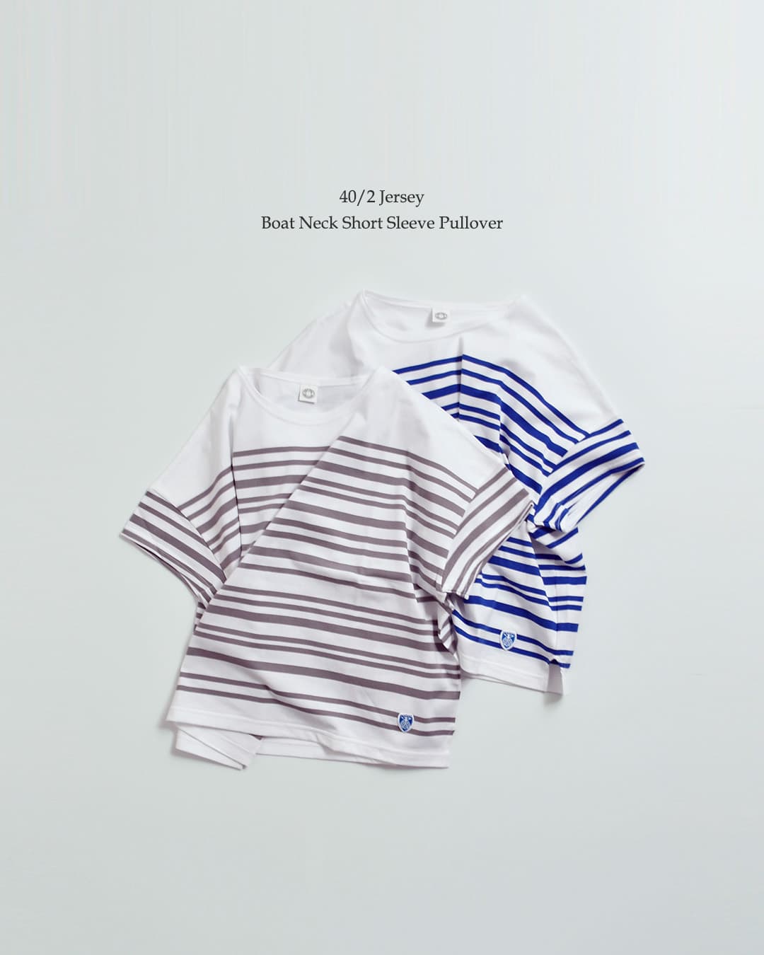 ORCIVAL40/2ジャージー ボートネック ショートスリーブ プルオーバー or-c0335lob