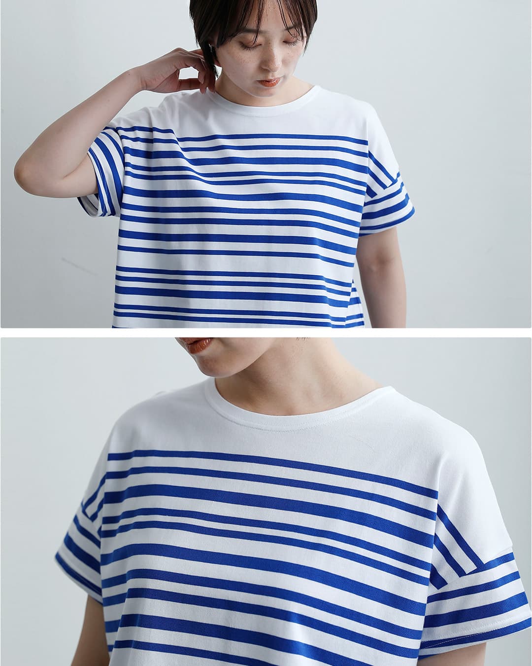 ORCIVAL40/2ジャージー ボートネック ショートスリーブ プルオーバー or-c0335lob