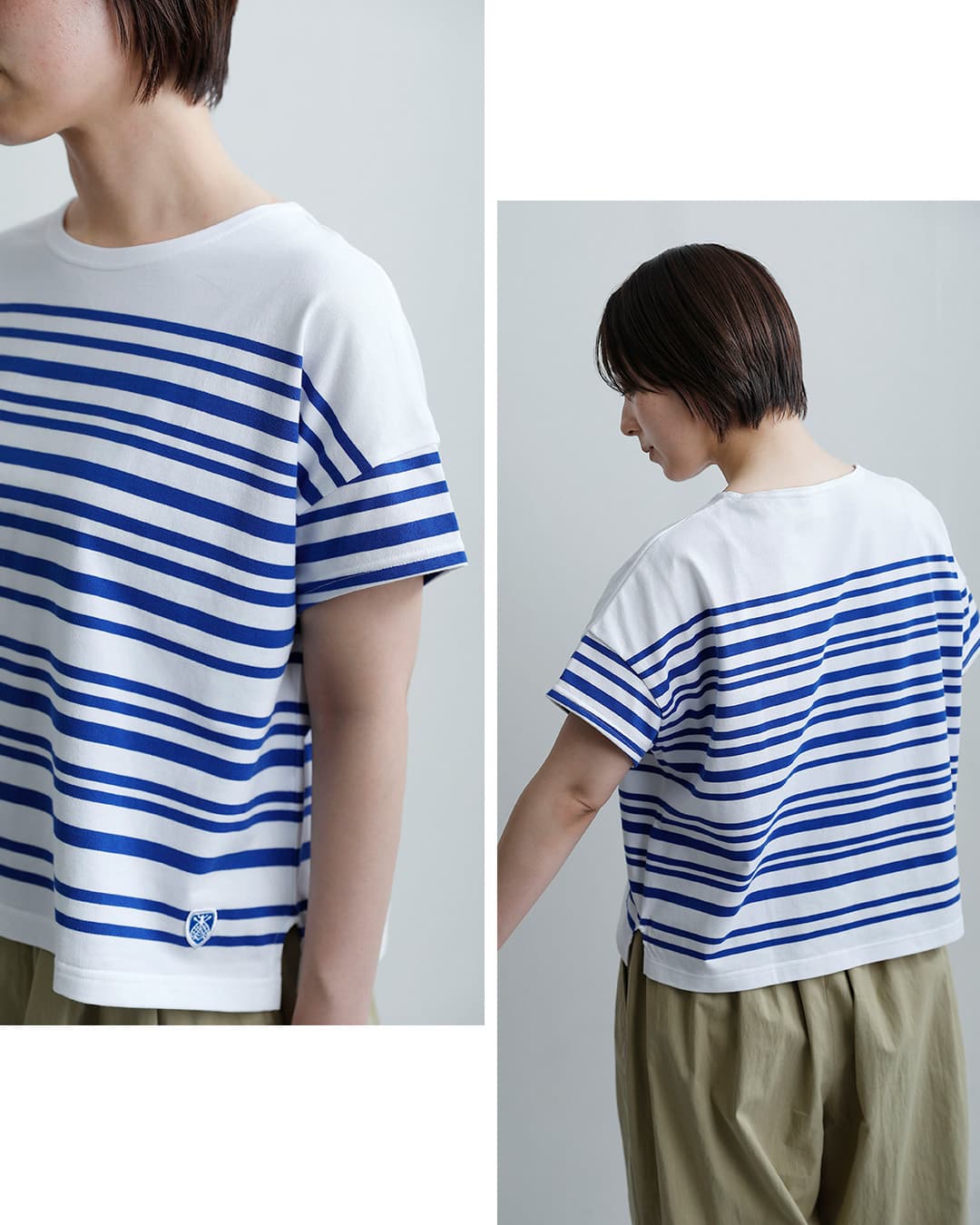 ORCIVAL40/2ジャージー ボートネック ショートスリーブ プルオーバー or-c0335lob