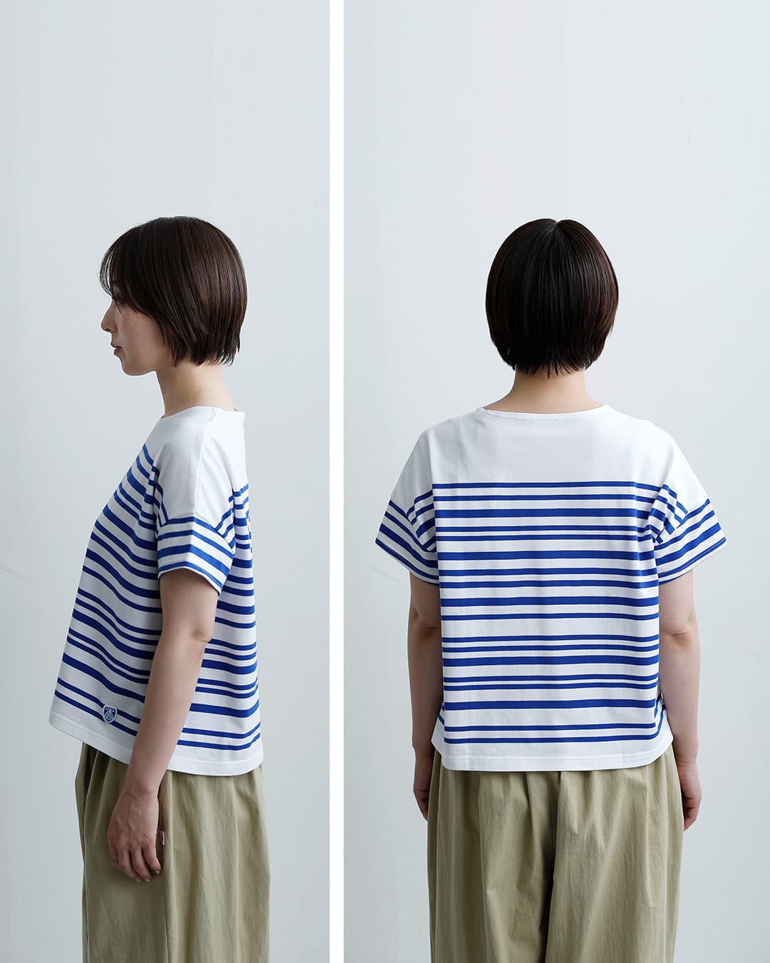 ORCIVAL40/2ジャージー ボートネック ショートスリーブ プルオーバー or-c0335lob