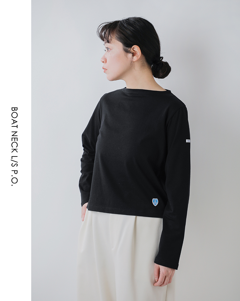 ORCIVAL(オーチバル・オーシバル)40/2ジャージー ボートネック ロングスリーブ プルオーバー or-c0414bfj-26ss