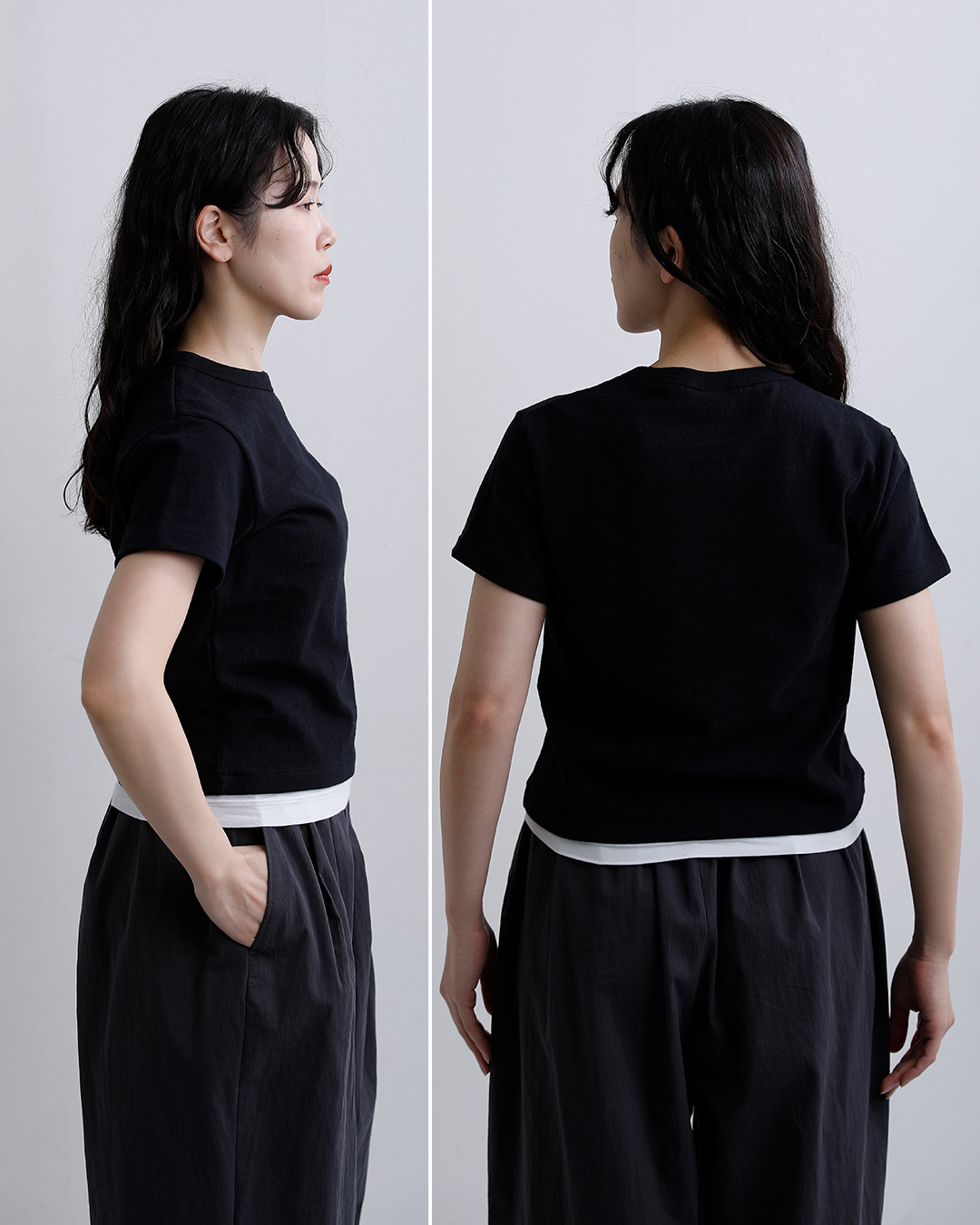 ORCIVALコットン天竺 刺繍ロゴ 半袖Tシャツ or-c0519tsb