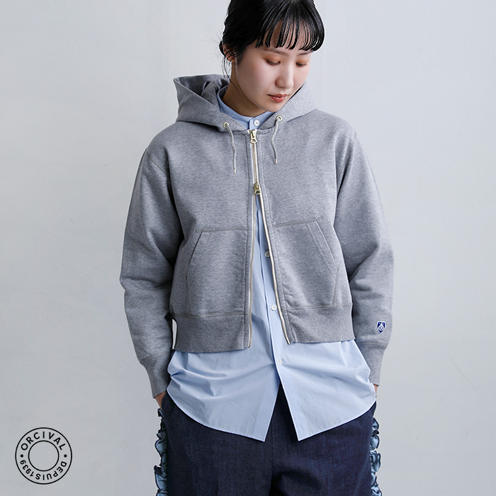 ORCIVAL(オーチバル・オーシバル)ドライライトフレンチテリージップパーカーor-c0531fwz