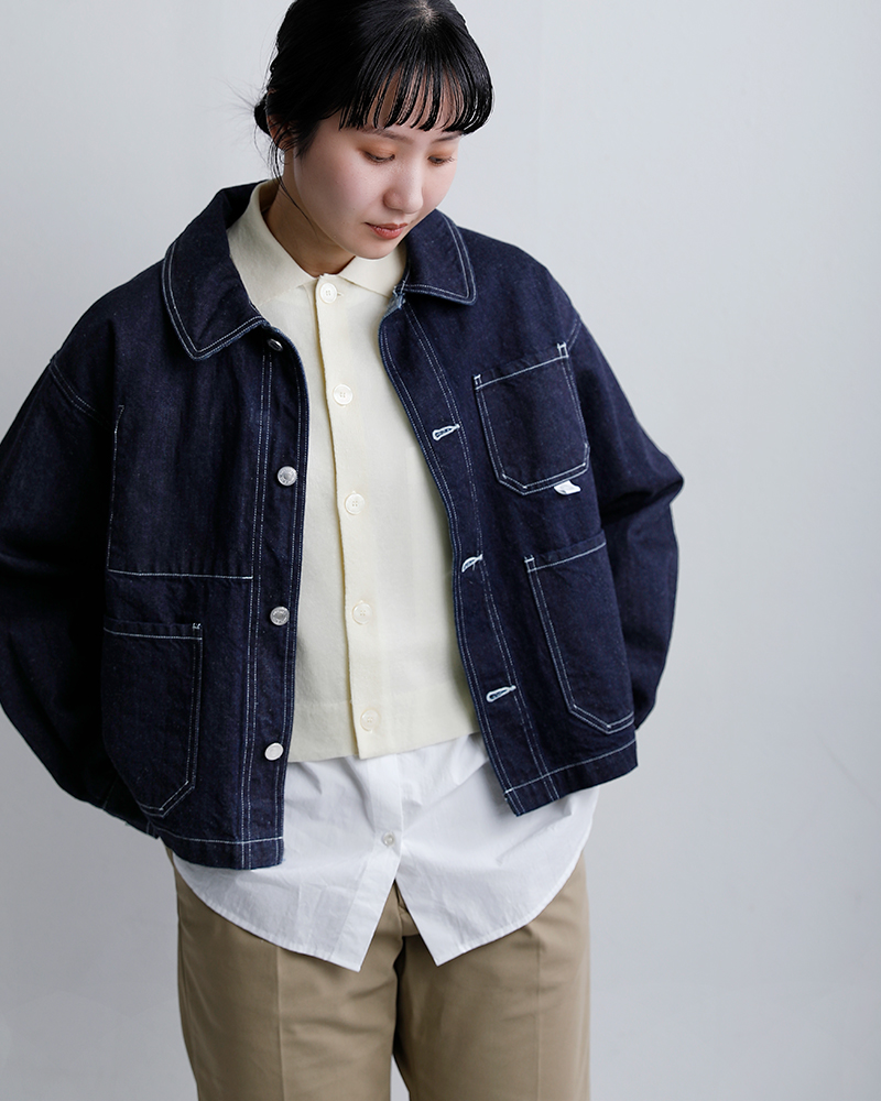 ORCIVAL(オーチバル・オーシバル)ジャガード襟付きポロニットカーディガンor-d0140wjq