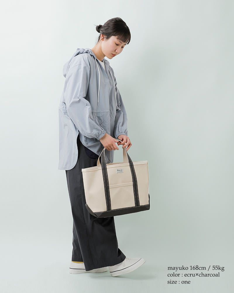 ORCIVAL(オーチバル・オーシバル)ヘビーキャンバス配色トートバッグミディアムor-h0284kwc-bi-25aw