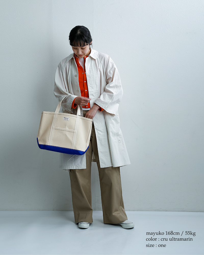 ORCIVAL(オーチバル・オーシバル)ヘビーキャンバス配色トートバッグミディアムor-h0284kwc-bi-25aw