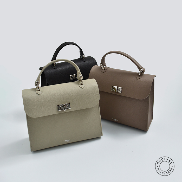 ORCIVALダブルフェイスレザー ハンドバッグ or-h0385dft