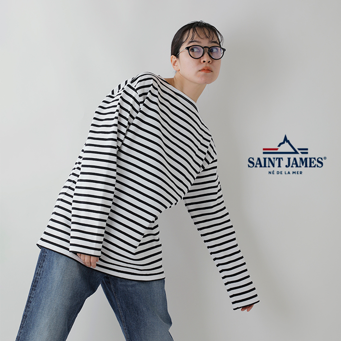SAINT JAMES(セントジェームス)厚手 コットン ボートネック カットソー ouessant