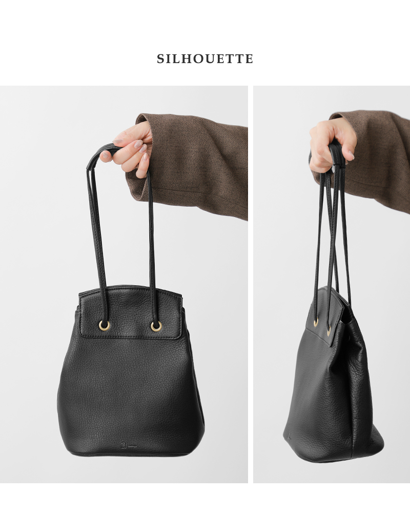 mononogu(モノノグ)カウレザー2wayドローストリングバケットミニバッグow2-ss