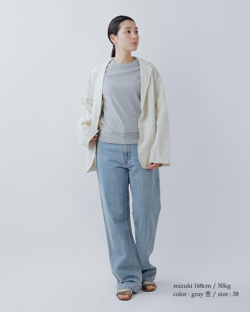 NOUVELLES DU PARADISトロワフライス 5分袖 クルーネック プルオーバー pc19121a