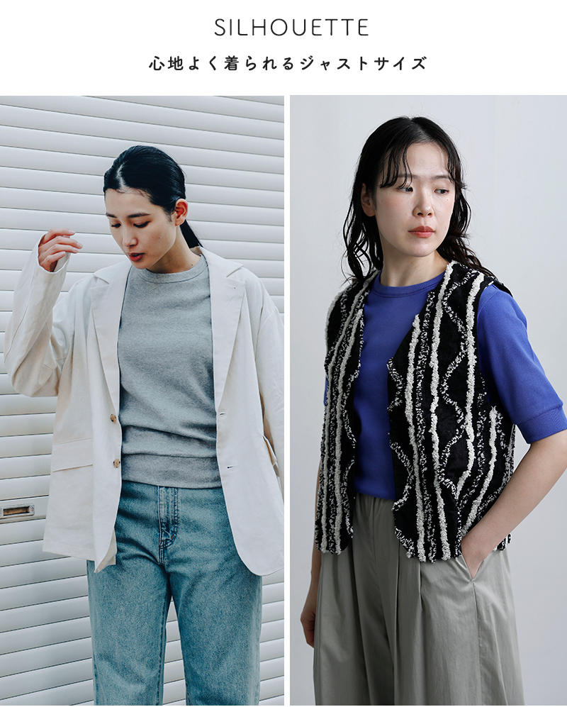 NOUVELLES DU PARADISトロワフライス 5分袖 クルーネック プルオーバー pc19121a