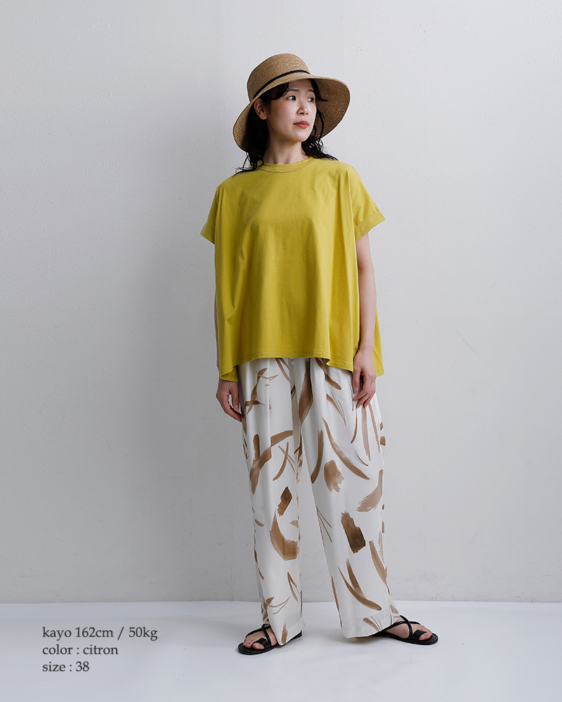 NOUVELLES DU PARADISトロワ天竺 フレンチ ワイド Tシャツ pc21201a