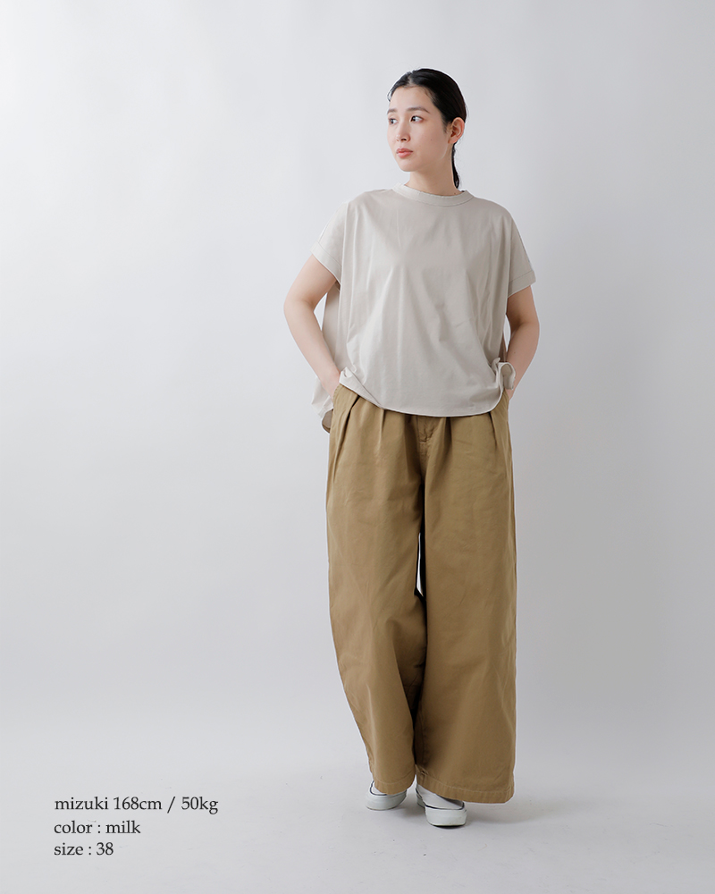 NOUVELLES DU PARADISトロワ天竺 フレンチ ワイド Tシャツ pc21201a