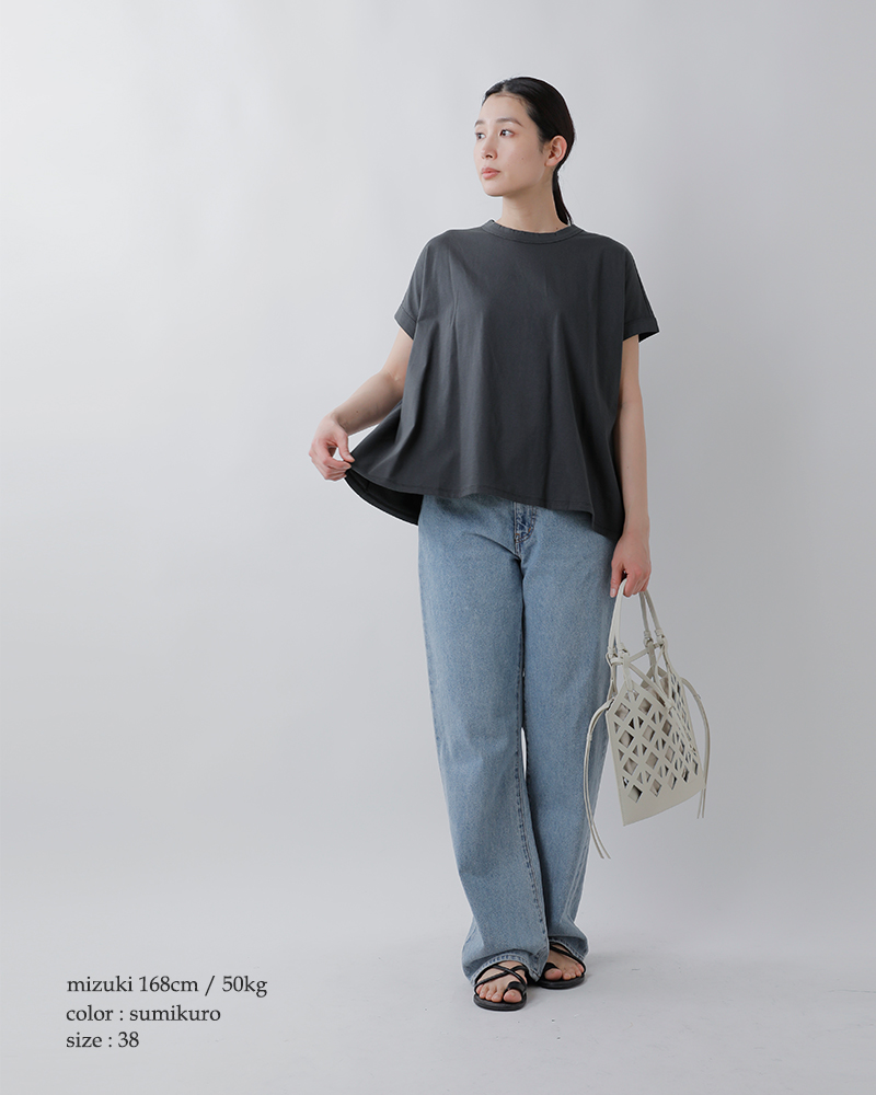 NOUVELLES DU PARADISトロワ天竺 フレンチ ワイド Tシャツ pc21201a