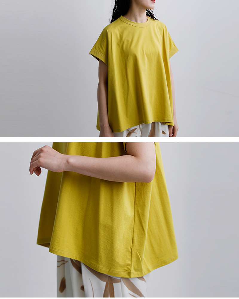 NOUVELLES DU PARADISトロワ天竺 フレンチ ワイド Tシャツ pc21201a