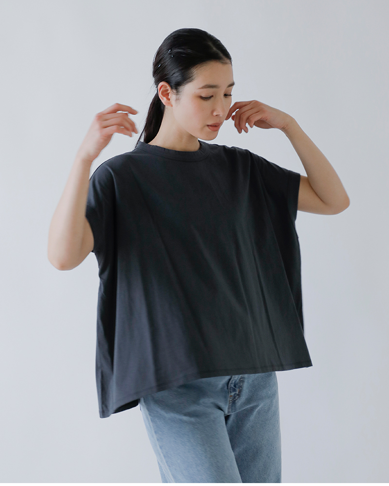 NOUVELLES DU PARADISトロワ天竺 フレンチ ワイド Tシャツ pc21201a