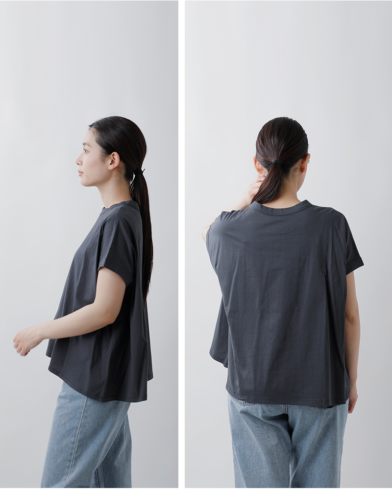 NOUVELLES DU PARADISトロワ天竺 フレンチ ワイド Tシャツ pc21201a