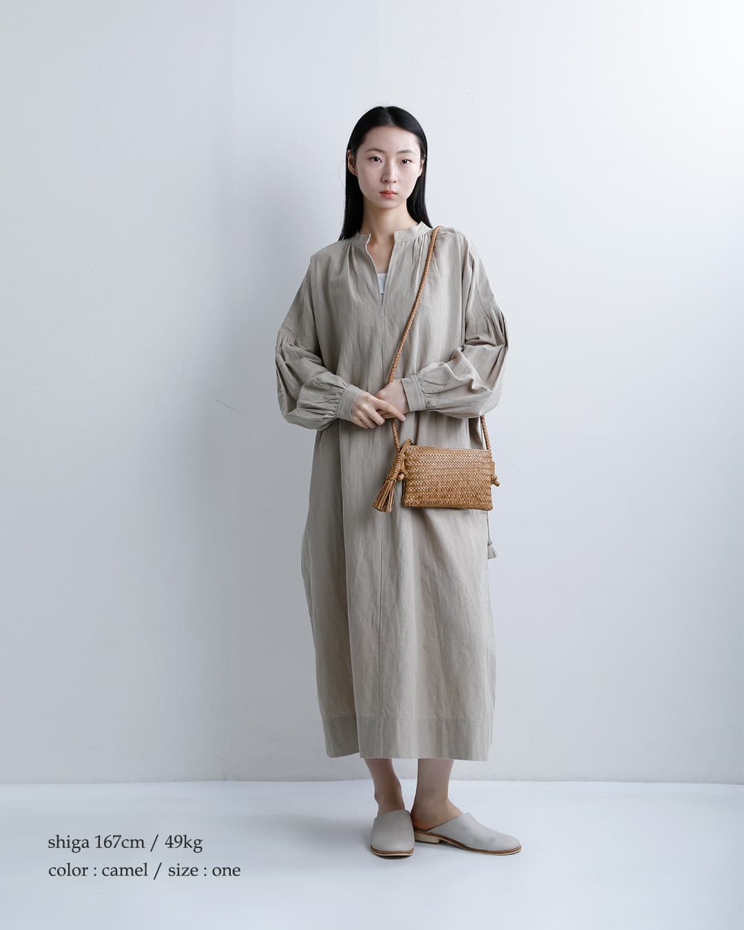 BIBA(ビバ)ウォッシュド カウレザー ハンドブレイド ミニクロスバッグ “PERKINS” per15l