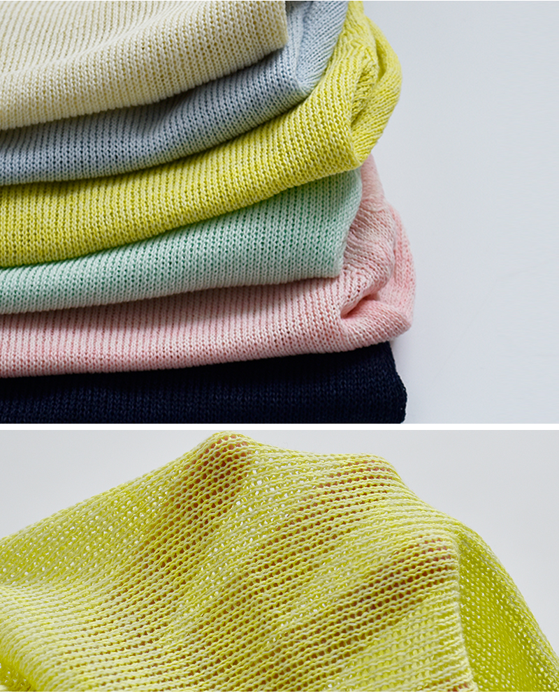 NOUVELLES DU PARADIS(ヌーベル ドゥ パラディ)ペーパーヤーンニット五分袖カーディガンpk26103