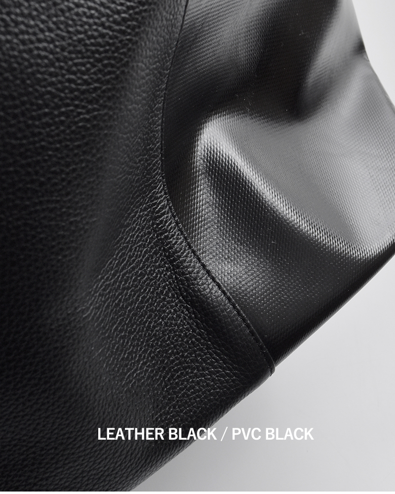 CAHU(カウ)プラティーク異素材切り替え2wayトートバッグS“PratiqueHalfCoatedfabric/HalfLeather”prtq-landp-zip