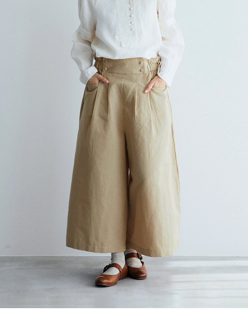 MAGALI(マガリ)ハイカウントコットンリネンコクーンパンツpt66