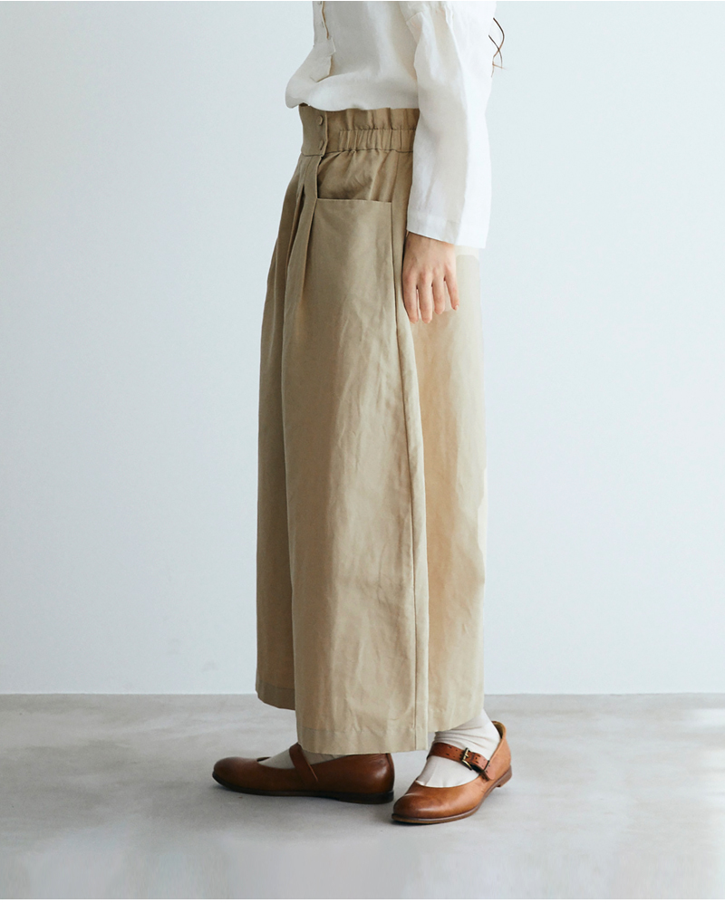 MAGALI(マガリ)ハイカウントコットンリネンコクーンパンツpt66