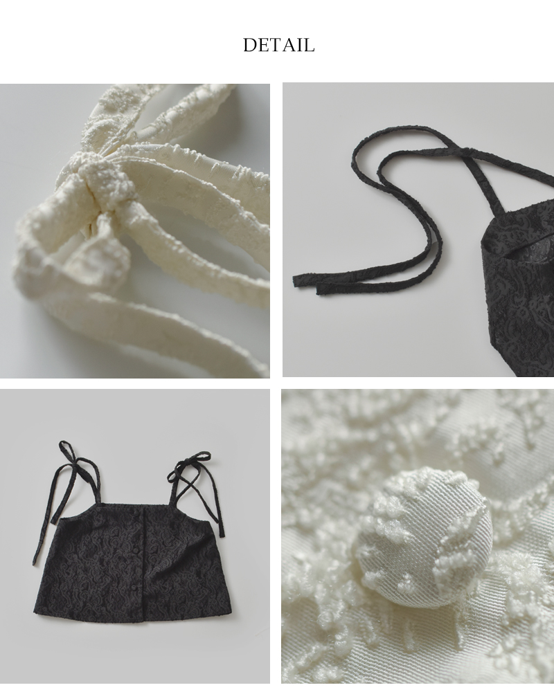 ROBE de PEAU2way ジャガード リボン キャミソール “JACQUARD RIBBON CAMISOLE” r335