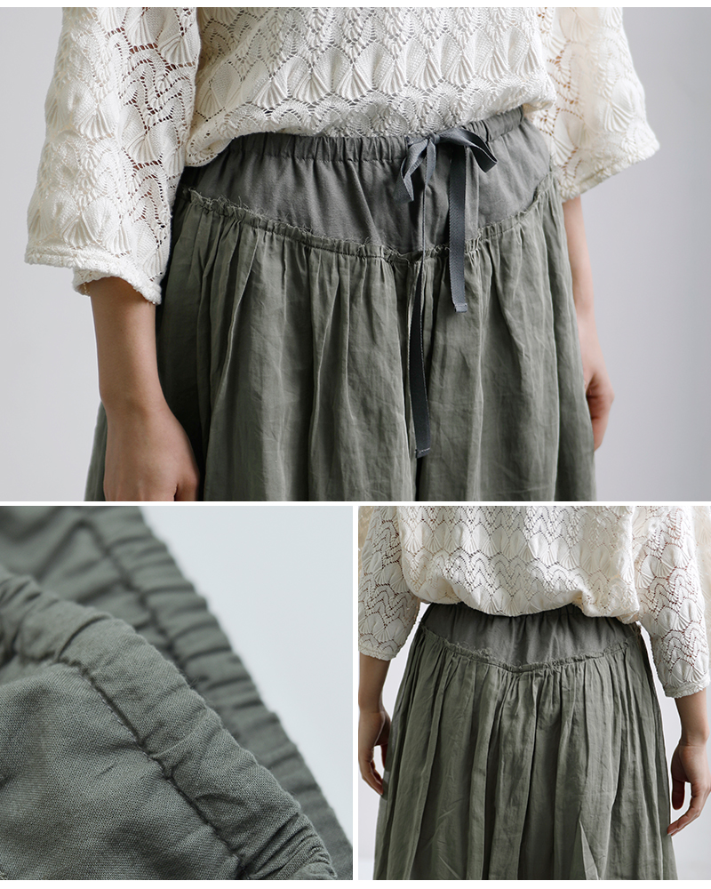 ROBE de PEAU(ローブデポー)コットンオーガンジーリメイクスカート“ORGANDYREMAKESKIRT”r359