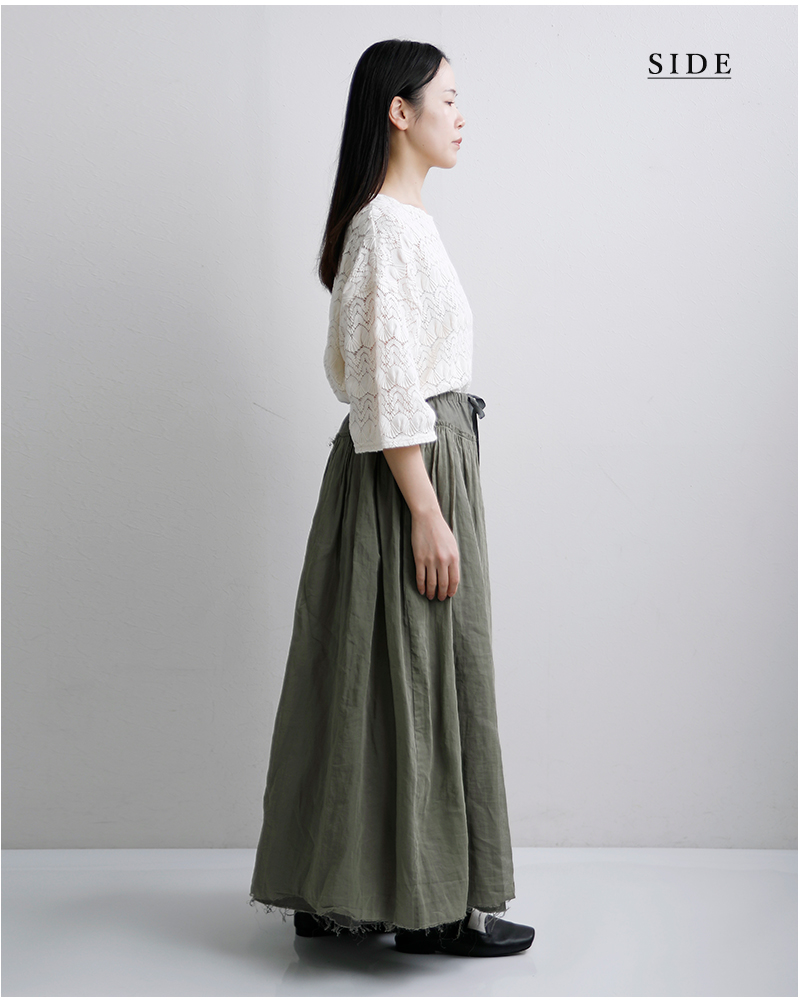 ROBE de PEAU(ローブデポー)コットンオーガンジーリメイクスカート“ORGANDYREMAKESKIRT”r359