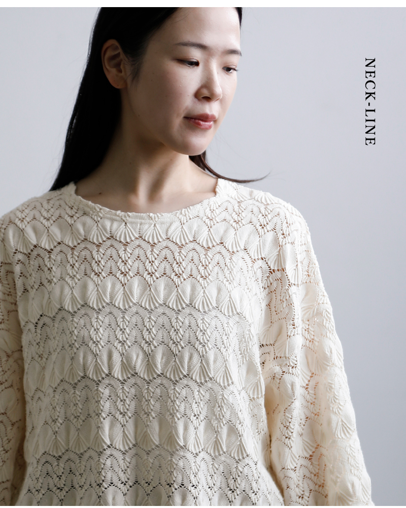 ROBE de PEAU(ローブデポー)コットンバルファスレーススタンダードプルオーバー“BALFASLACESTANDARDPULLOVER”r367