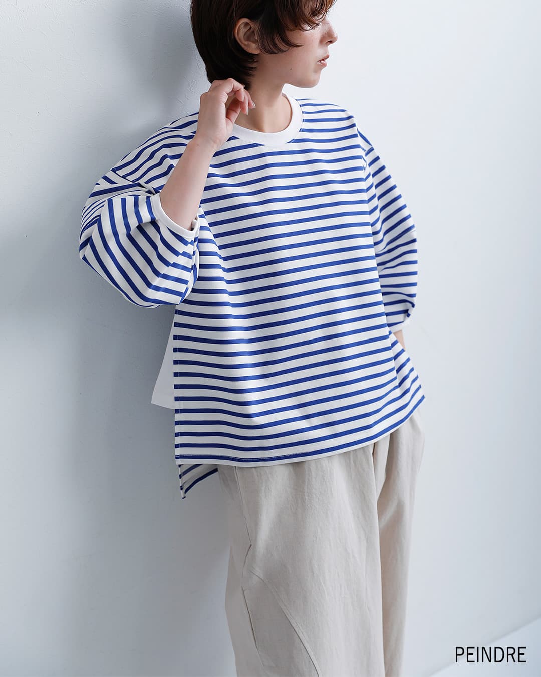 peindreボーダー Tシャツ re-2194