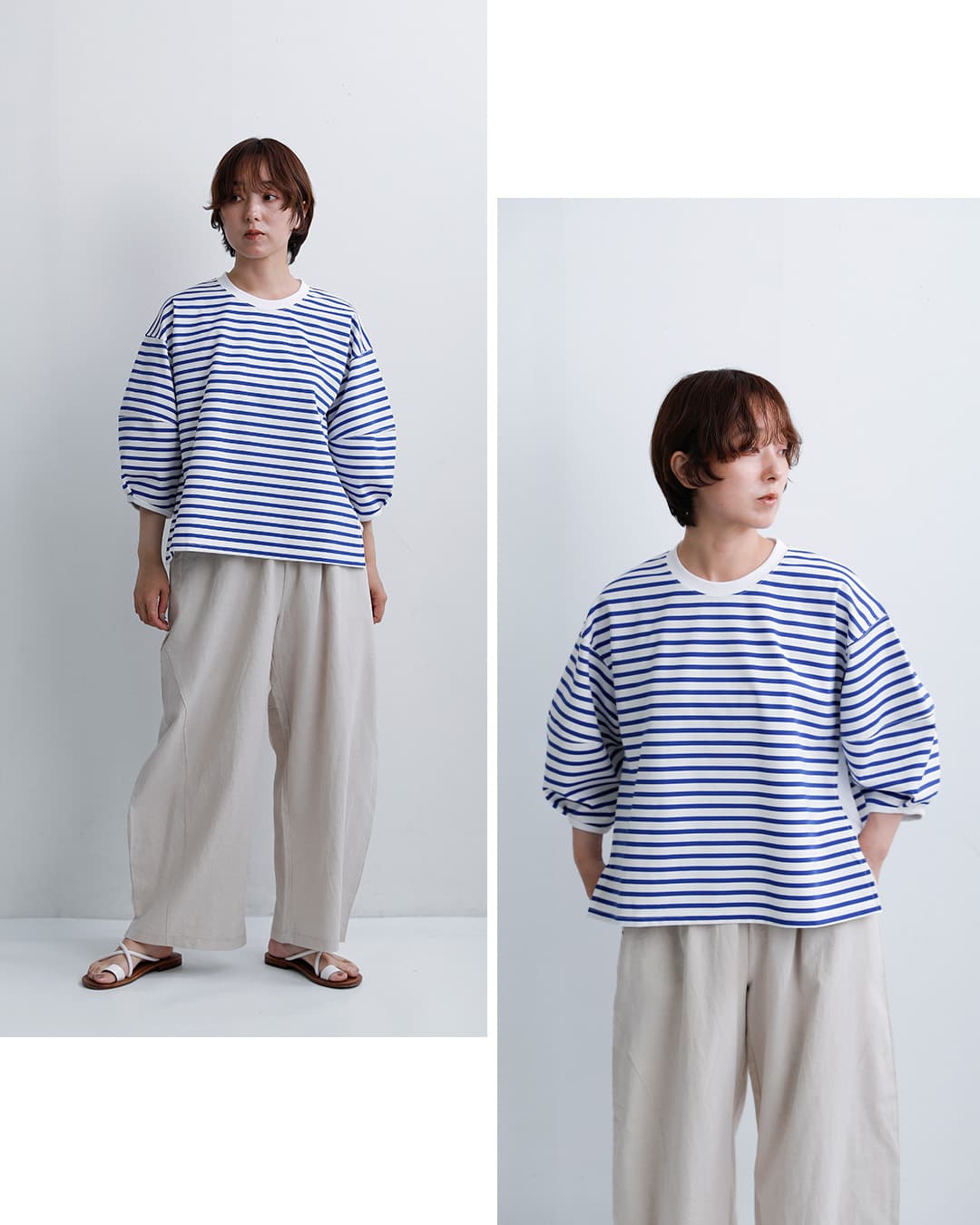 peindreボーダー Tシャツ re-2194