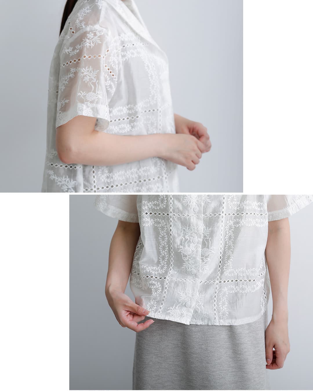 peindreレース シャツ ジャケット re-2213