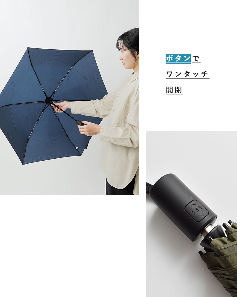 ReKNOT(リノット)ワンタッチ自動開閉形状安定加工折りたたみ傘“S/SFOLDINGUMBRELLA-AUTOMATIC-”rkn-25005