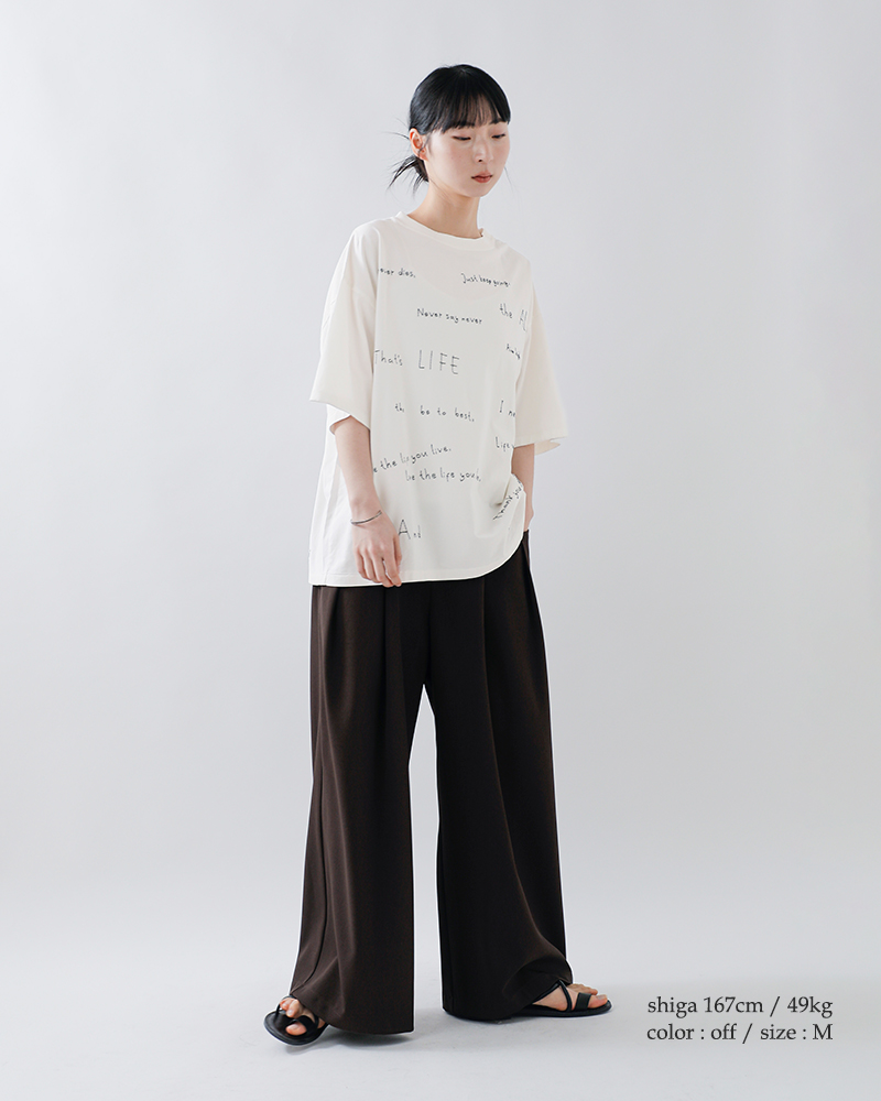 REMI RELIEF(レミレリーフ)SP加工天竺コットン刺繍Tシャツrn30389086