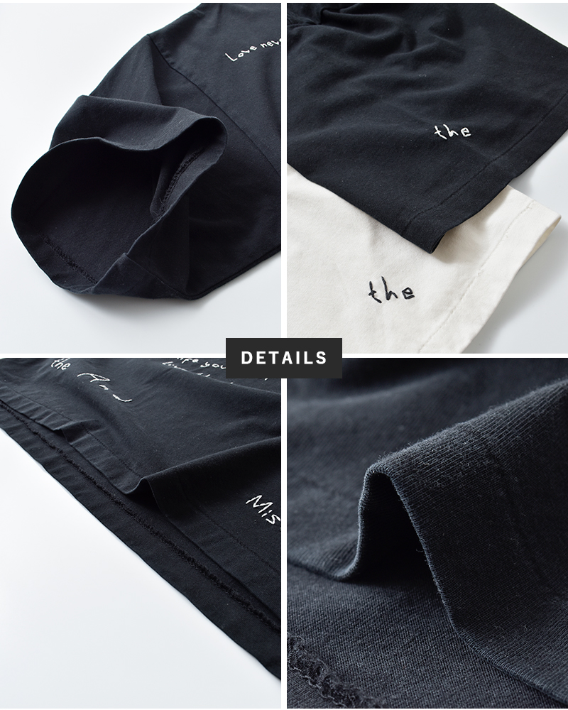 REMI RELIEF(レミレリーフ)SP加工天竺コットン刺繍Tシャツrn30389086