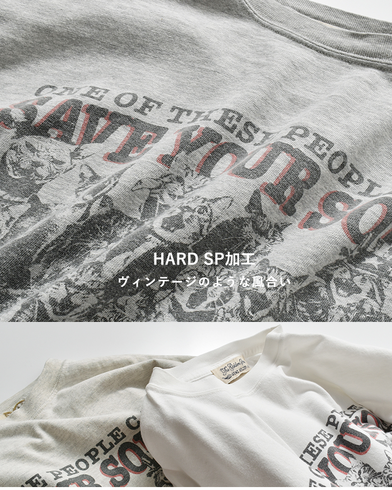 REMI RELIEF(レミレリーフ)HARDSP加工天竺コットンプリントロングTシャツ“CANSAVEYOURSOUL”rn30389134