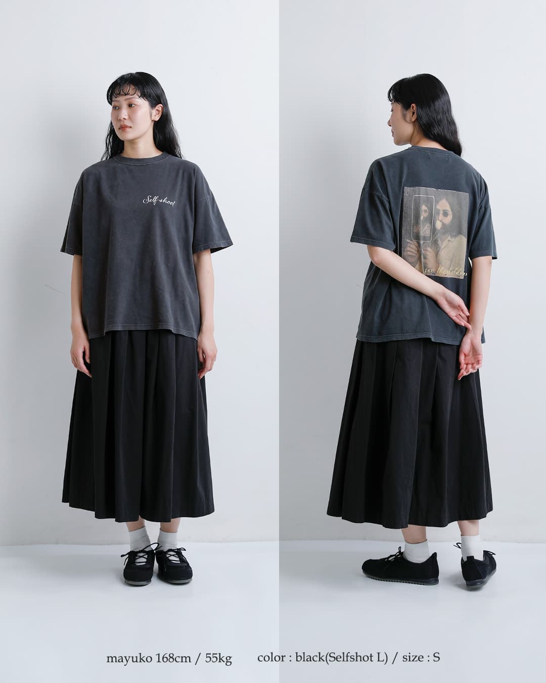 REMI RELIEF(レミレリーフ)HARD SP加工 天竺コットン BIGサイズ プリント Tシャツ “Self shot” rn30389156-7