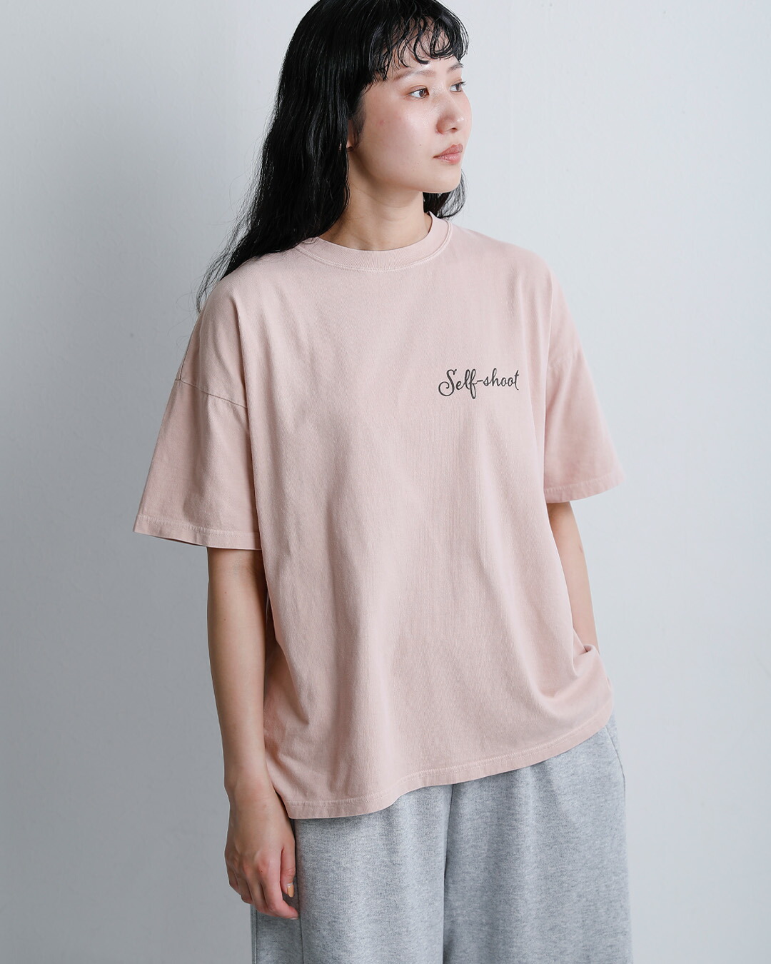 REMI RELIEF(レミレリーフ)HARD SP加工 天竺コットン BIGサイズ プリント Tシャツ “Self shot” rn30389156-7