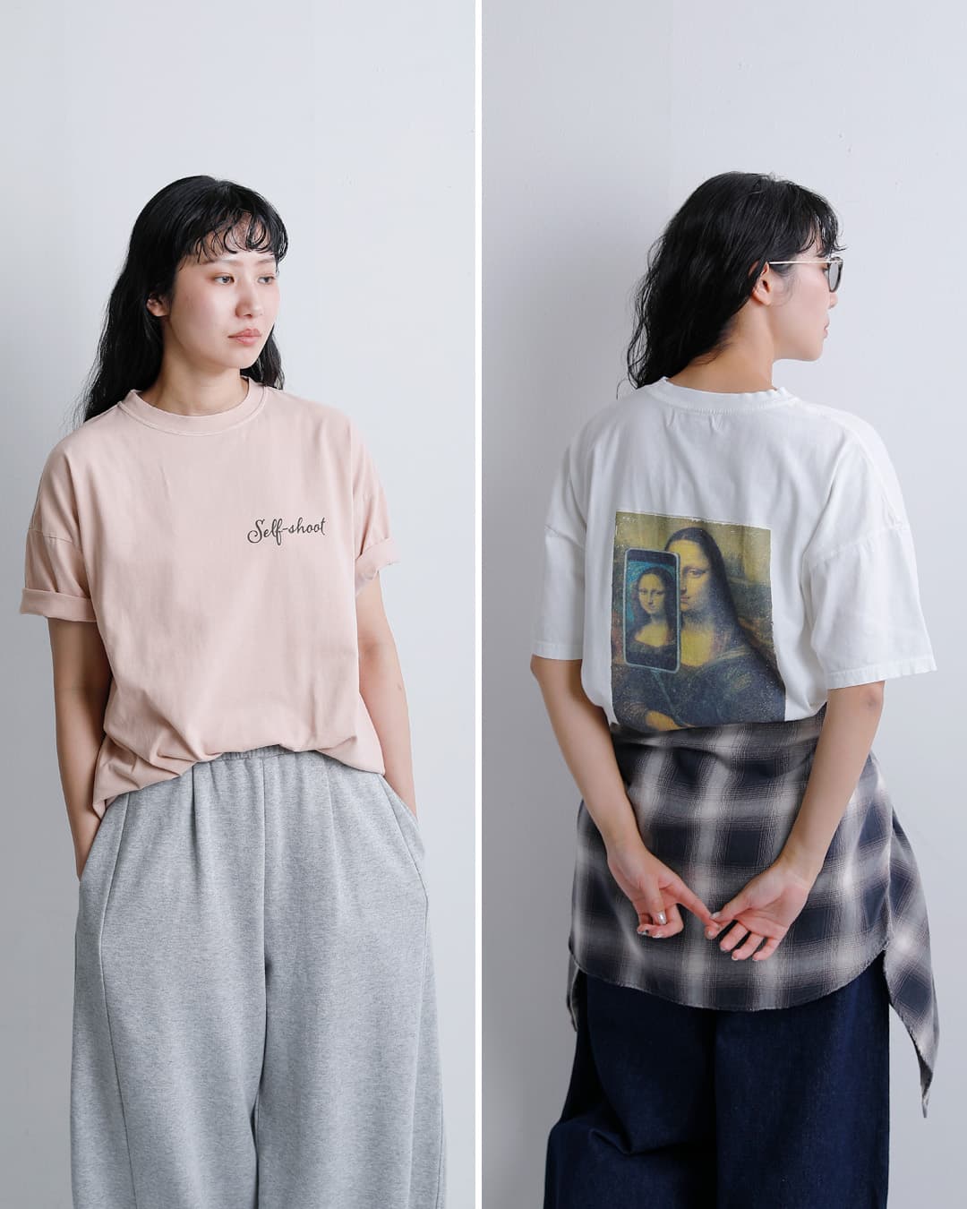 REMI RELIEF(レミレリーフ)HARD SP加工 天竺コットン BIGサイズ プリント Tシャツ “Self shot” rn30389156-7