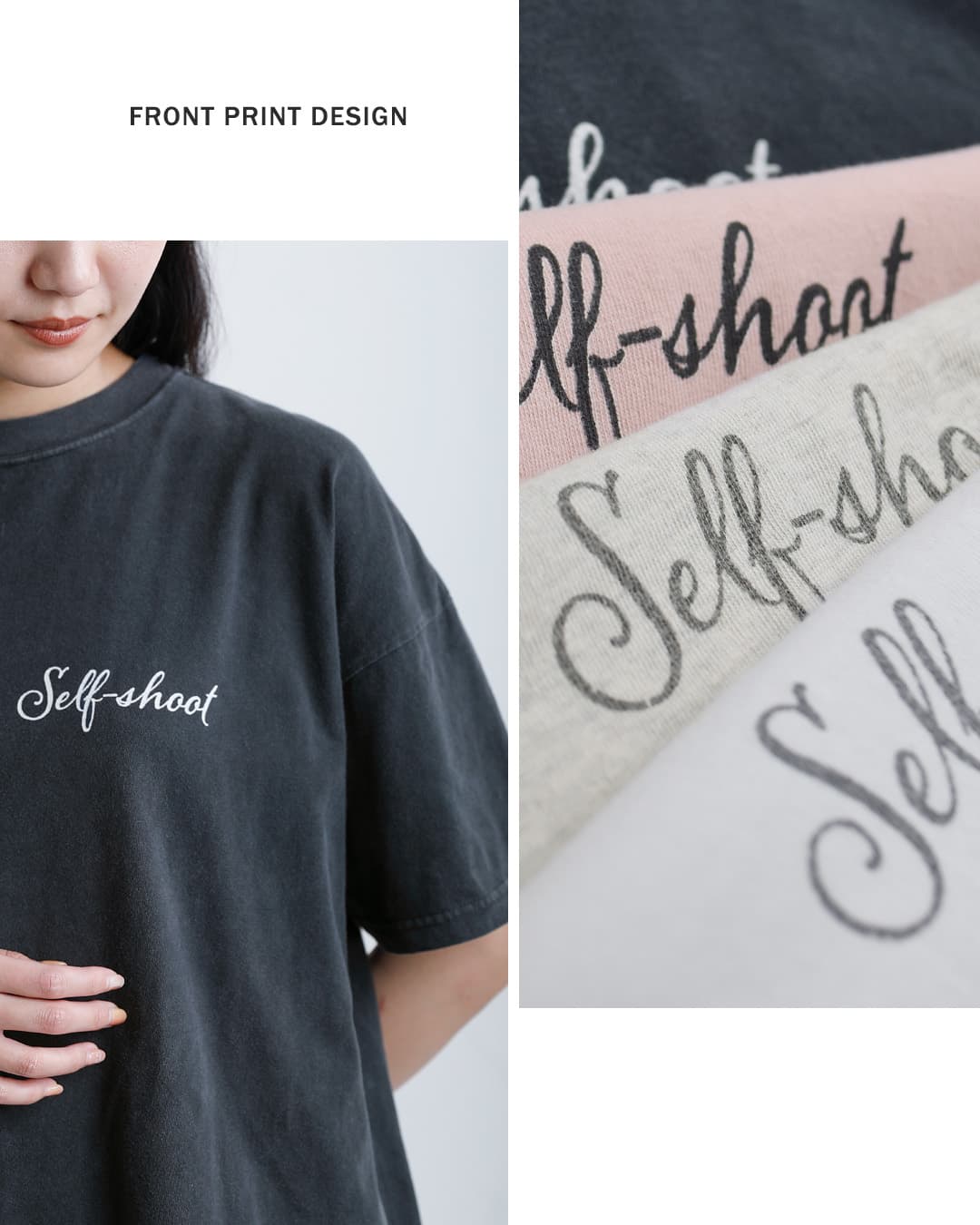 REMI RELIEF(レミレリーフ)HARD SP加工 天竺コットン BIGサイズ プリント Tシャツ “Self shot” rn30389156-7