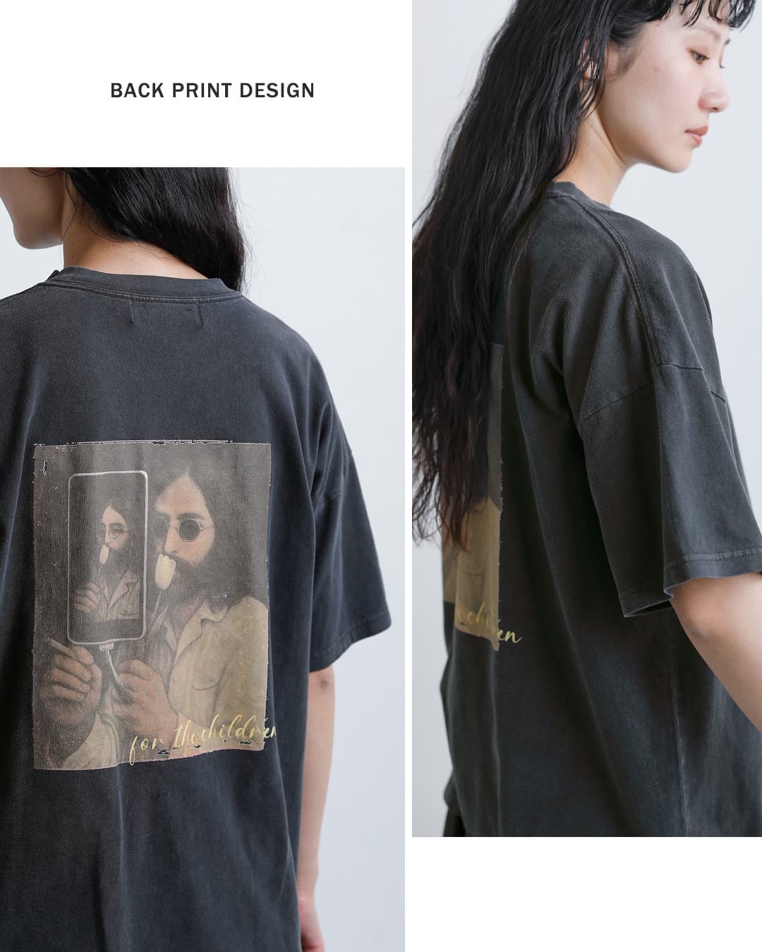 REMI RELIEF(レミレリーフ)HARD SP加工 天竺コットン BIGサイズ プリント Tシャツ “Self shot” rn30389156-7