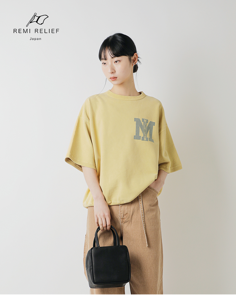 REMI RELIEF(レミレリーフ)SP加工裏毛半袖クルーネックプリントTシャツ“MICHIGAN/MI”rn30389180-1