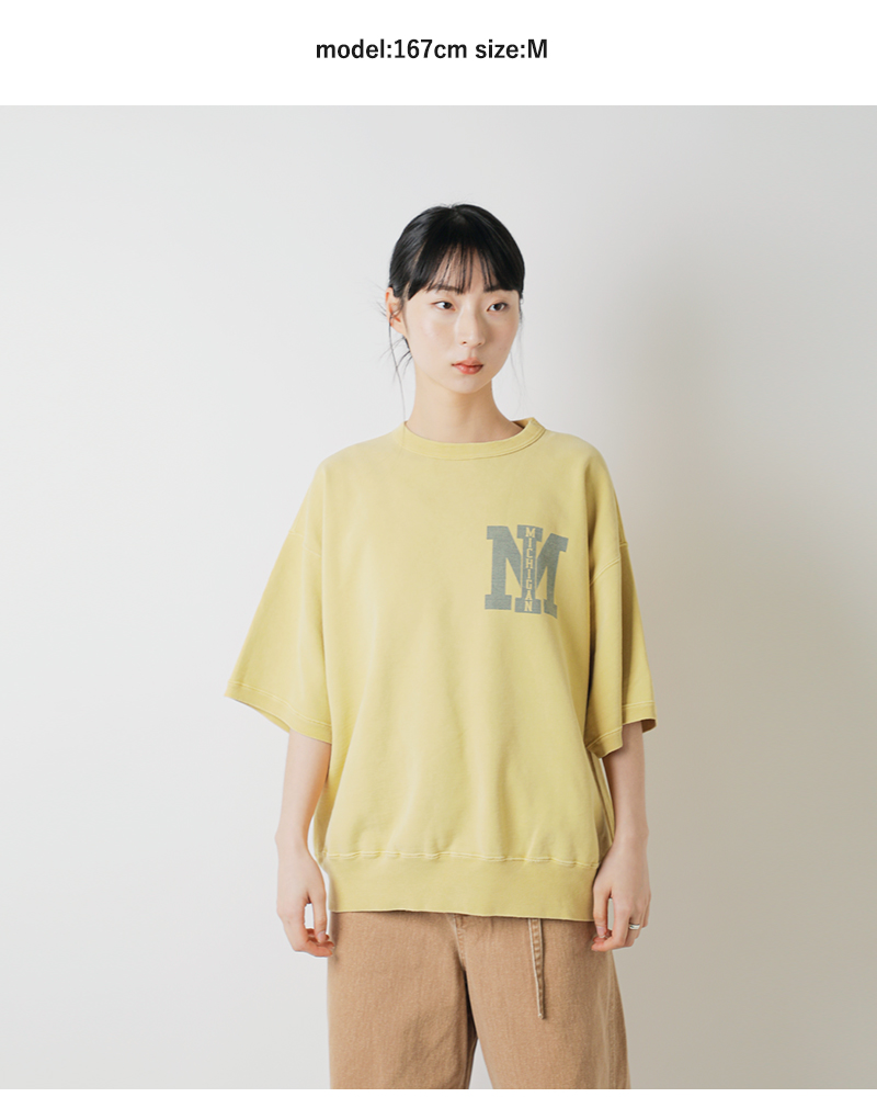 REMI RELIEF(レミレリーフ)SP加工裏毛半袖クルーネックプリントTシャツ“MICHIGAN/MI”rn30389180-1