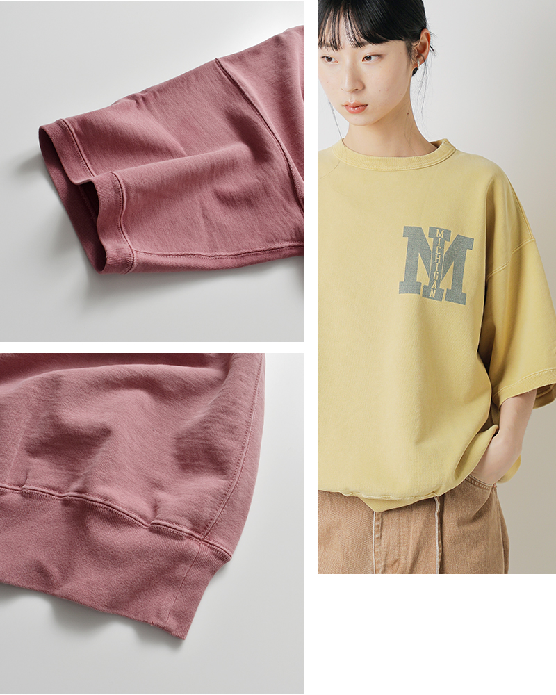 REMI RELIEF(レミレリーフ)SP加工裏毛半袖クルーネックプリントTシャツ“MICHIGAN/MI”rn30389180-1