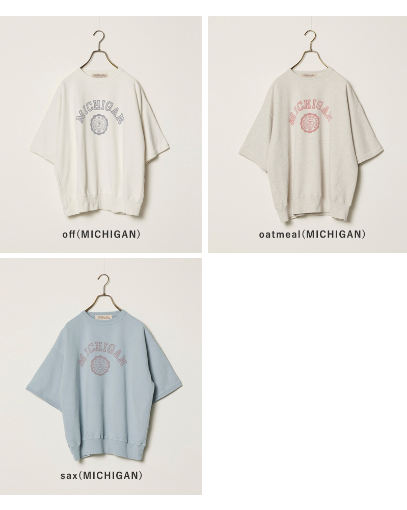 REMI RELIEF(レミレリーフ)SP加工裏毛半袖クルーネックプリントTシャツ“MICHIGAN/MI”rn30389180-1